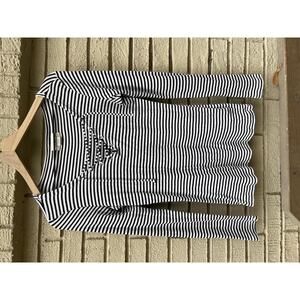 Vintage Y2K Denim & Supply Ralph Lauren M Medium Striped Henley Waffle - flaws